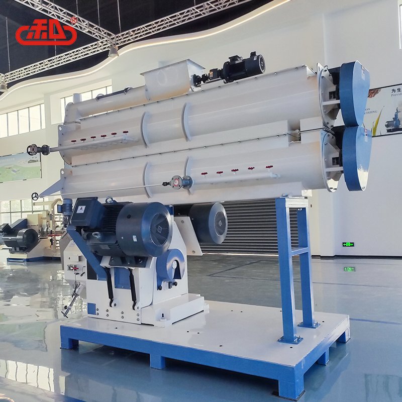 PMV420 520 ring die pellet mill double motor belt type animal feed pellet making machine