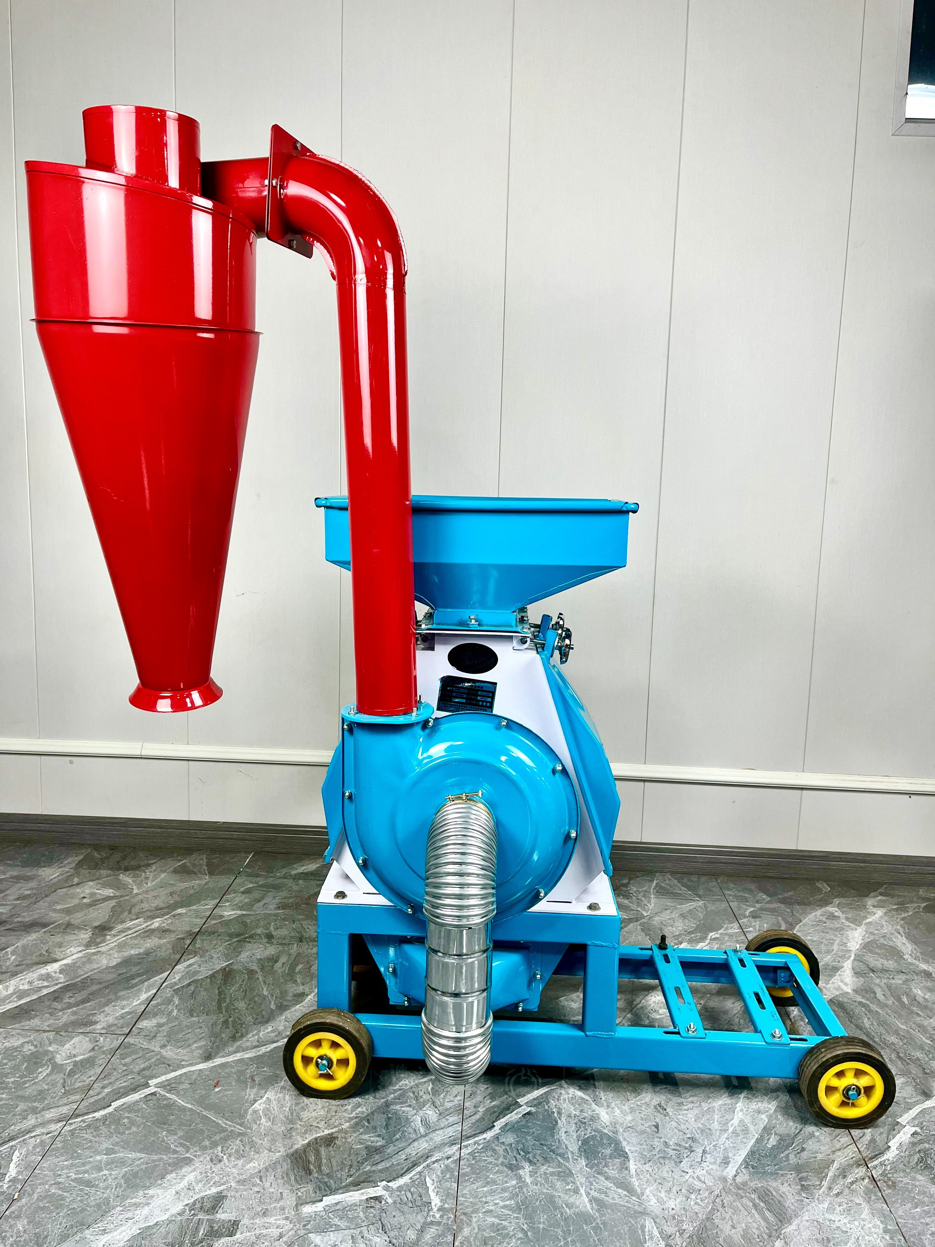 Self priming livestock animal feed maize grain corn cob hammer mill crusher forage chopper milling machine 1 ton/h