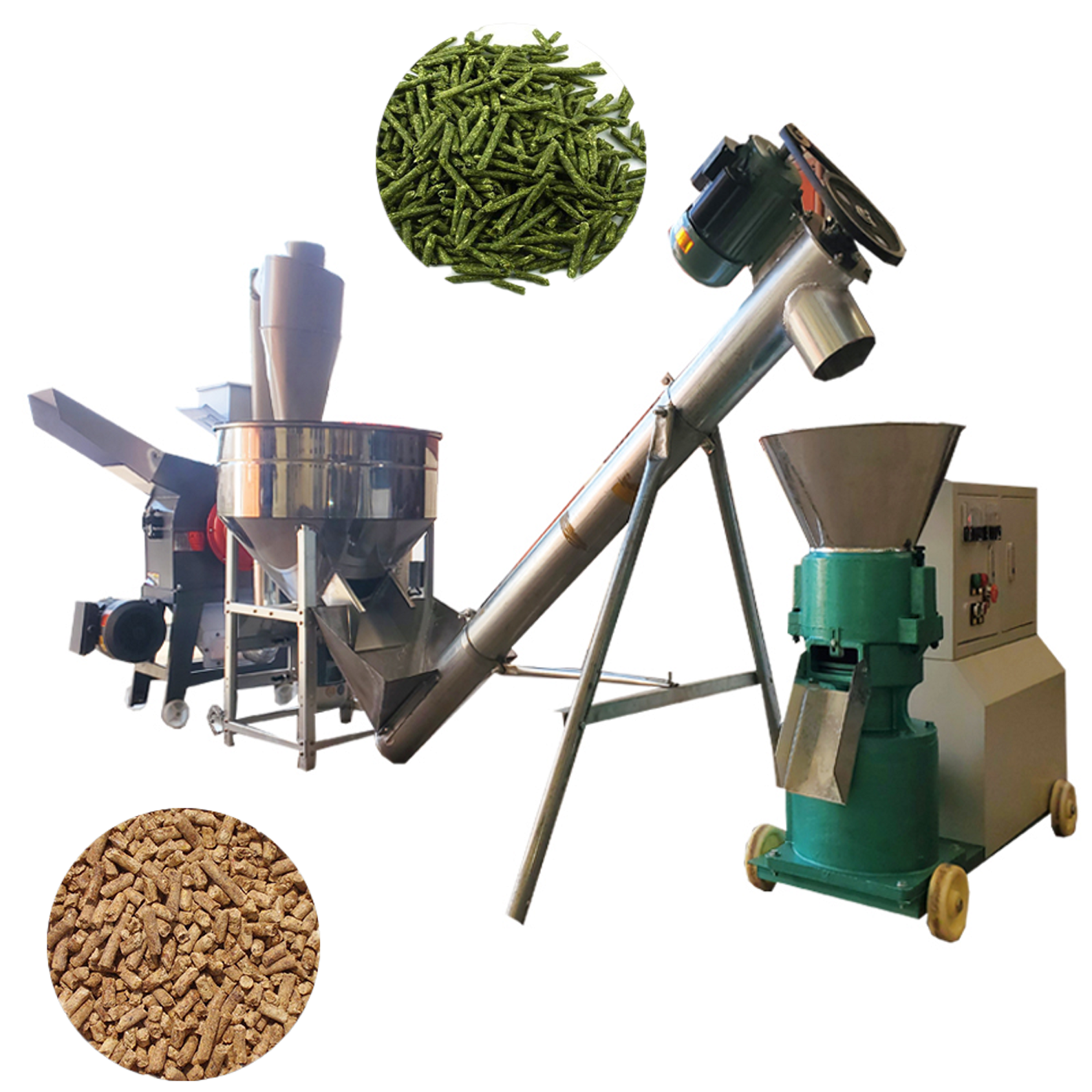 The new three-phase china cattle feed production line used by the new cattle and sheep pellet machine feed line