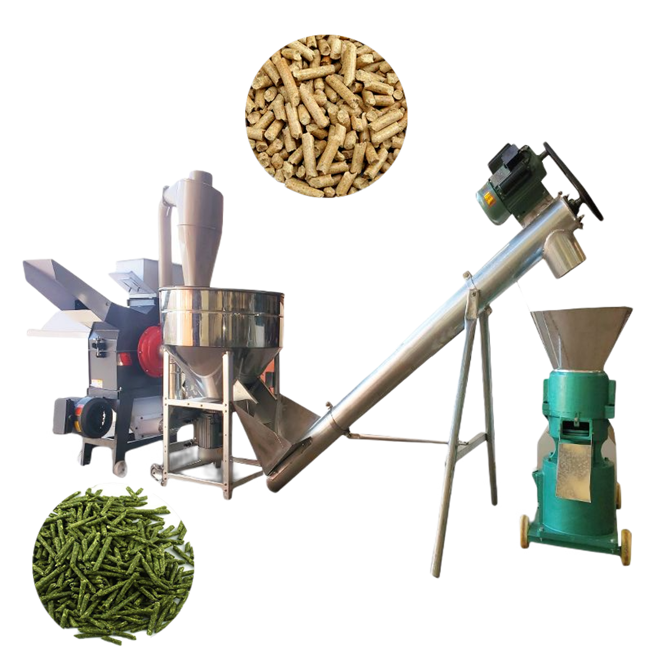 The new three-phase china cattle feed production line used by the new cattle and sheep pellet machine feed line