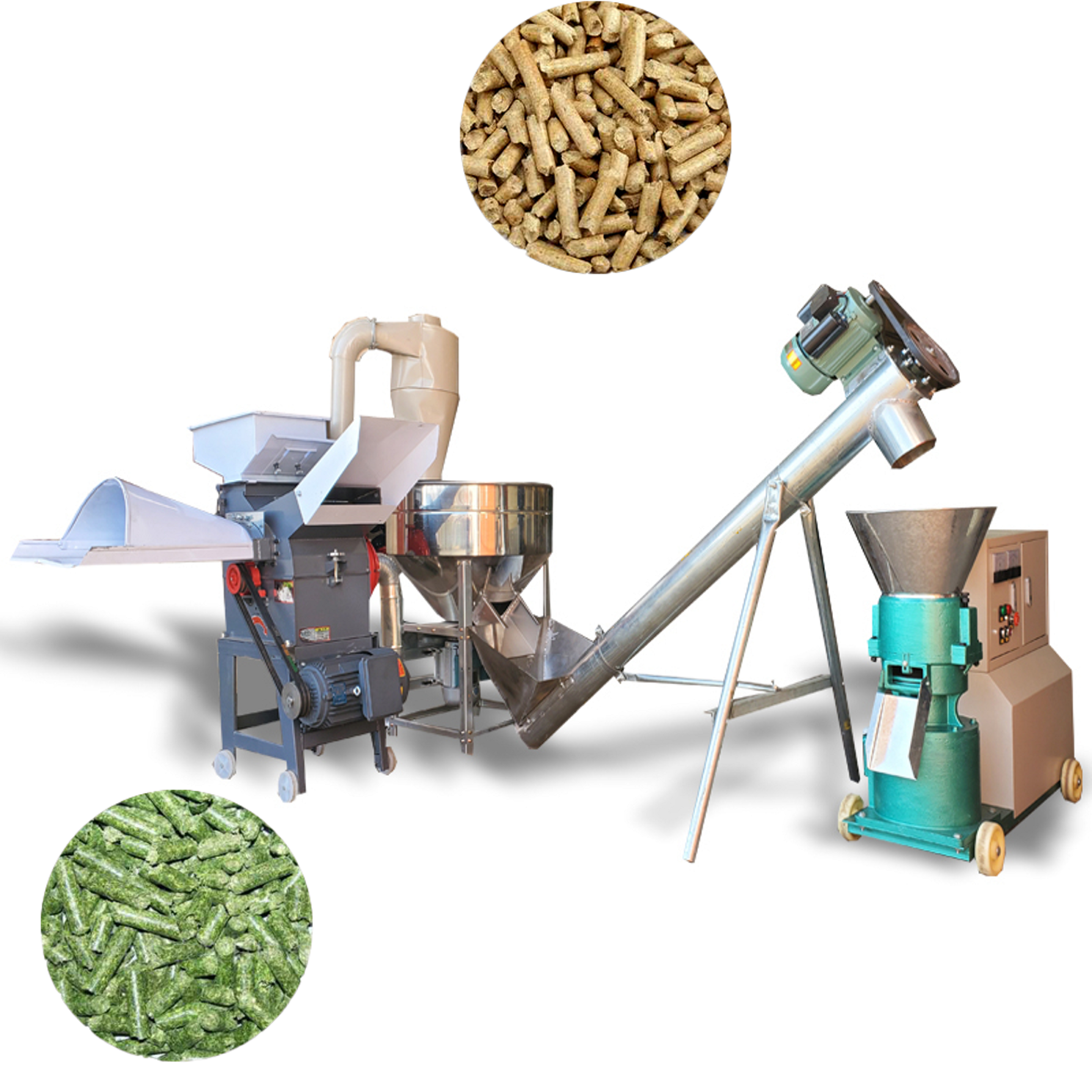 The new three-phase china cattle feed production line used by the new cattle and sheep pellet machine feed line