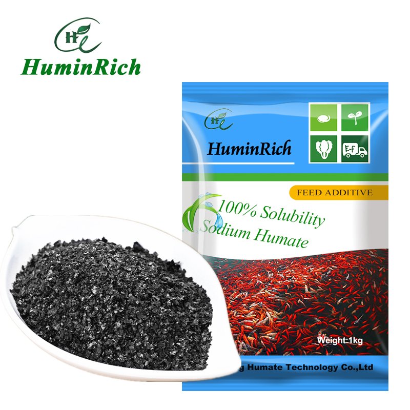 "HuminRich Huplus" 70% Humic Acid Sodium Humate Fat Powder For Animal Feed
