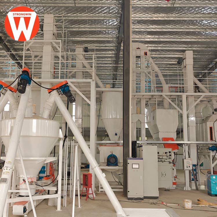 China Strongwin automatic feed processing machines animal feed pellet press machine with ce