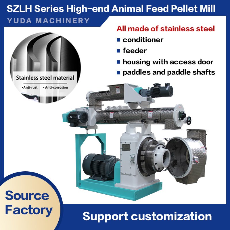 0.5-1.5 T/H Chicken Poultry Feed Pellet Machine Livestock & Animal Feed Factory Equipment Cattle Sheep Horses Poultry Farming