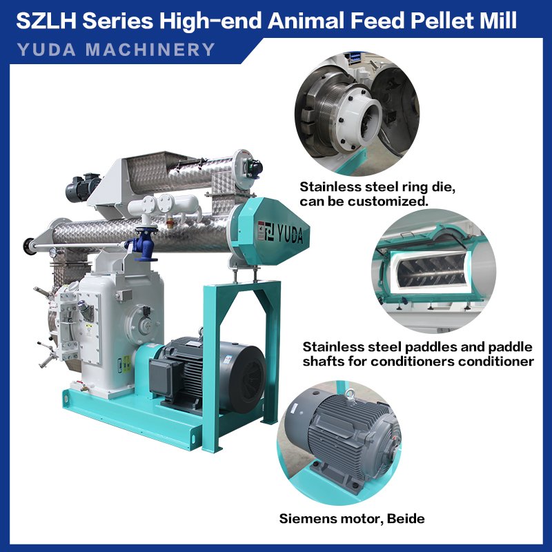 0.5-1.5 T/H Chicken Poultry Feed Pellet Machine Livestock & Animal Feed Factory Equipment Cattle Sheep Horses Poultry Farming
