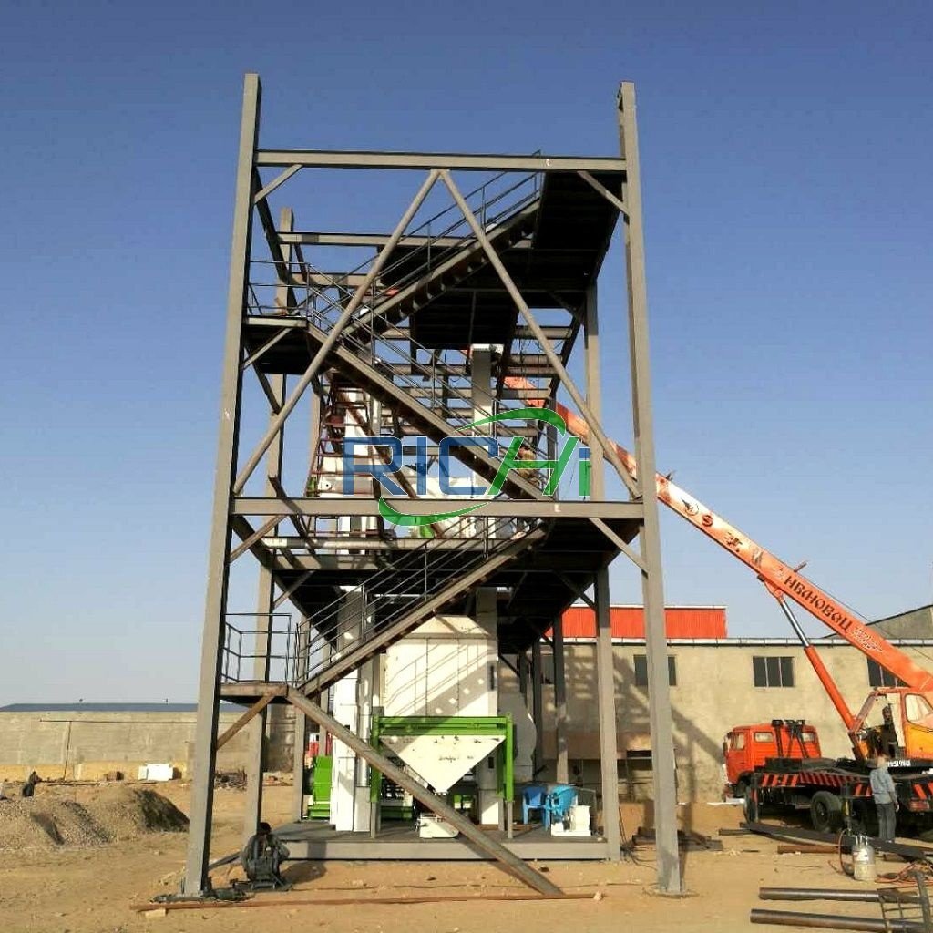 RICHI 5-7 T/H Animal Livestock Cows Pig Poultry Chicken Layer Hen Feed Production Line of Feedstuff