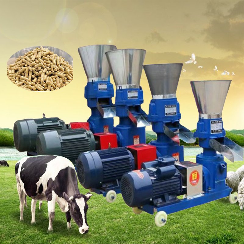 4kw 220V/ 380V Pellet Mill Multi-Function Feed Food Pellet Making Machine Household Animal Feed Granulator