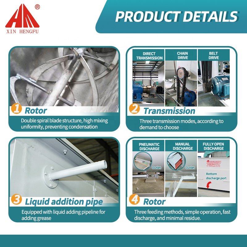 professional animal feed mixer horizontal feed mixer