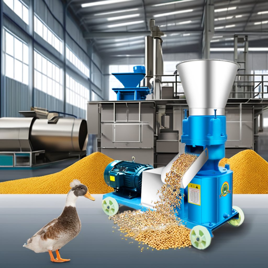 High Productivity Animal Feed Pellet Making Machine Chicken Poultry Feed Milling Machinery Plant Farm Crusher Mixer Processor