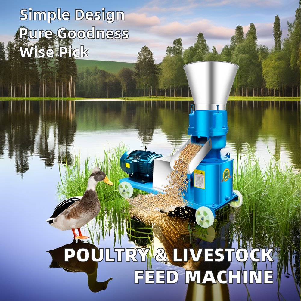 High Productivity Animal Feed Pellet Making Machine Chicken Poultry Feed Milling Machinery Plant Farm Crusher Mixer Processor
