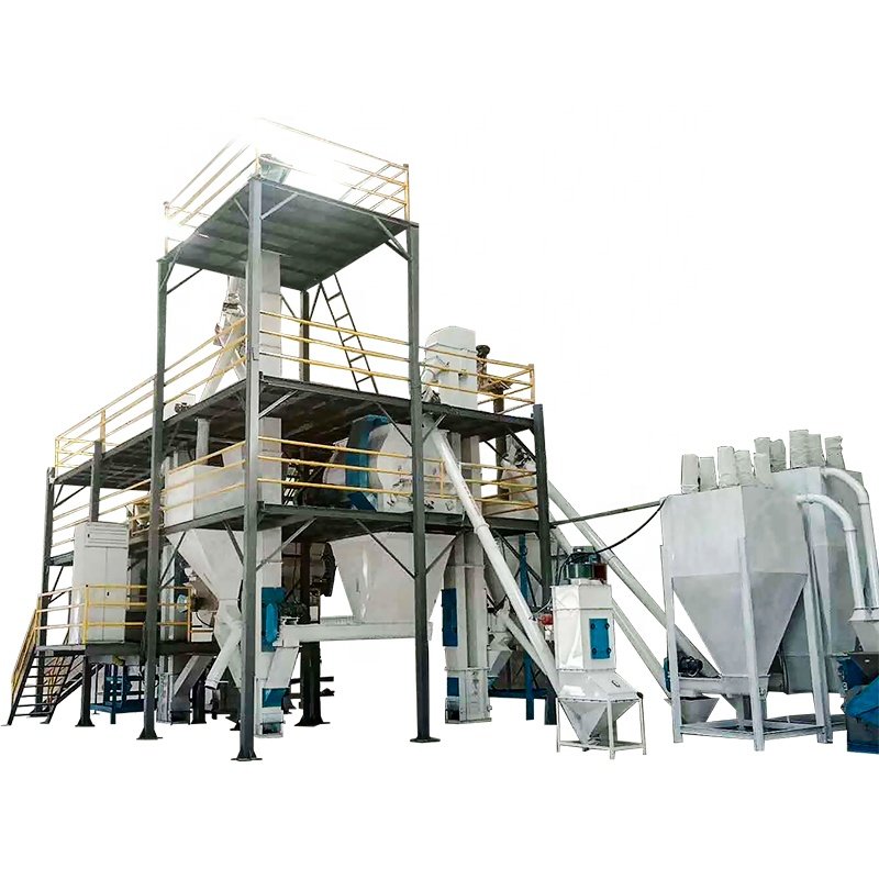 Big Capacity 10 Ton Complete Animal Feed Pellet Production Line Cattle Feed Feed Plant