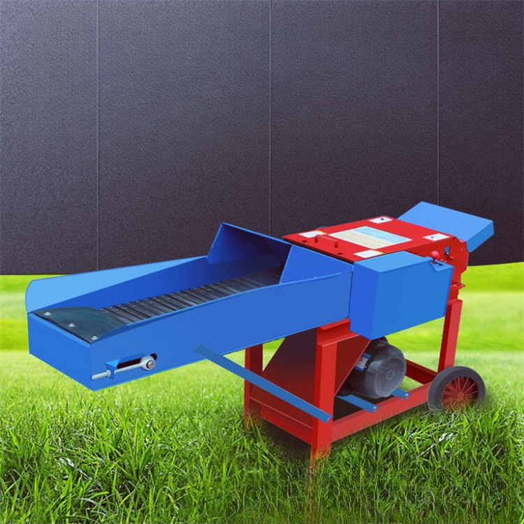 2024 grass cutting chaff cutter hay corn straw crusher dry and wet grass crusher with conveyor for animal feed machine