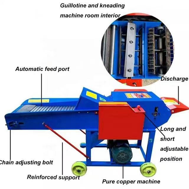 Chaff Cutter Mill Machine paddy straw Cutting Grass Chaff Cutter Crusher for Animal Feed Chopper Machine Grass Cutting Machine