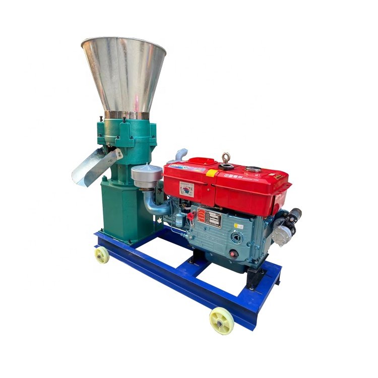 Feeds Grass Pellet Making Machine Diesel Cattle Pelletizer Machine Wooden box Metal for Animal Provided Poultry Farm 320 JH125A