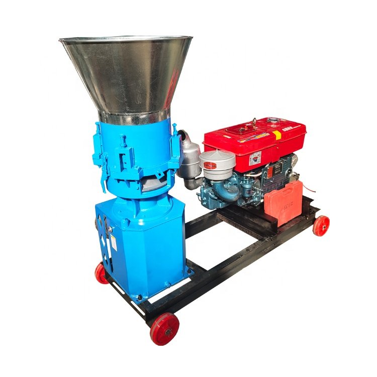 Feeds Grass Pellet Making Machine Diesel Cattle Pelletizer Machine Wooden box Metal for Animal Provided Poultry Farm 320 JH125A