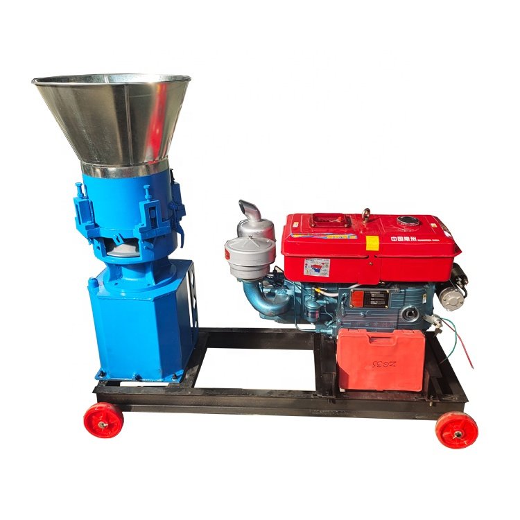 Feeds Grass Pellet Making Machine Diesel Cattle Pelletizer Machine Wooden box Metal for Animal Provided Poultry Farm 320 JH125A