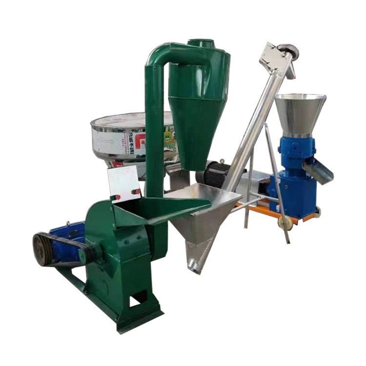 500kg/hour Chicken Sheep Pig Feed Pellet Machine Complete Line For Sale