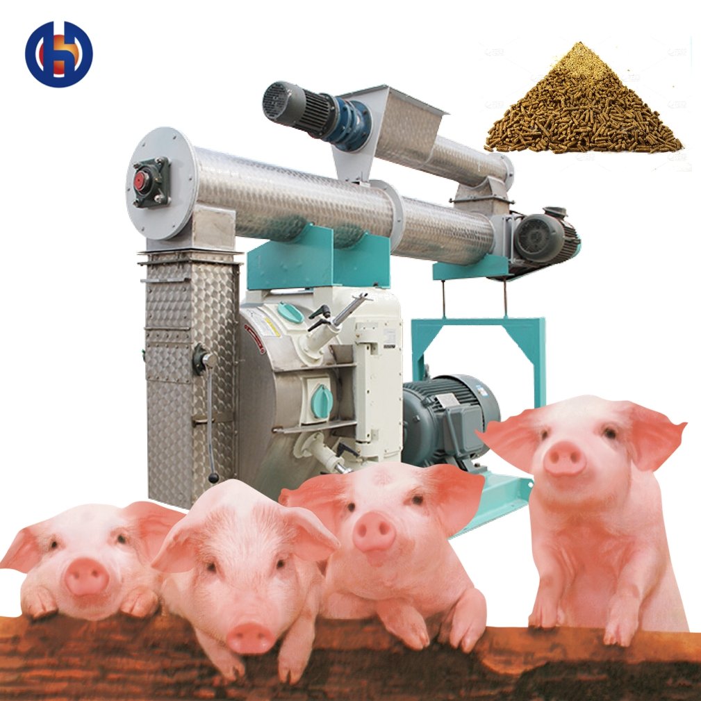 0.5-1.5 T/H Chicken Poultry Feed Pellet Machine Animal Feed Factory Equipment Cattle Sheep Horses Poultry Farming