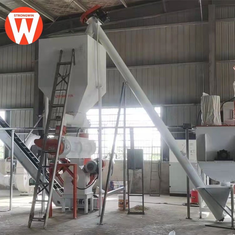 simple automatic chicken feed making machine rabbit calf feed machine pellet line machine
