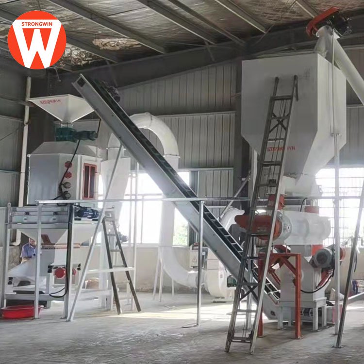 simple automatic chicken feed making machine rabbit calf feed machine pellet line machine