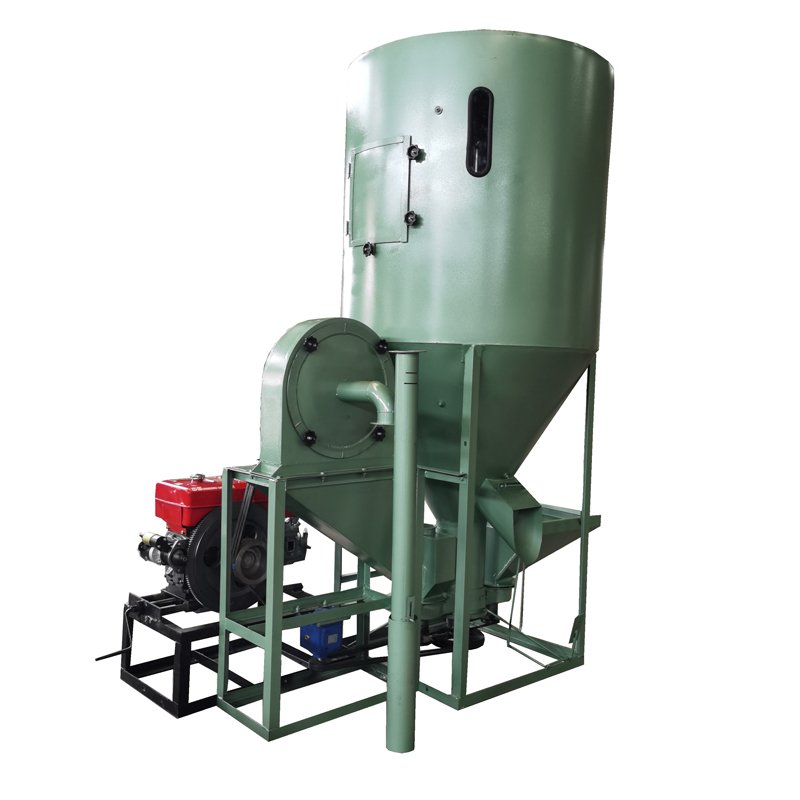 Large Feed Mixer Machine Vertical 500kg/H Animal Livestock Poultry Animal Feed Grinder Mixer