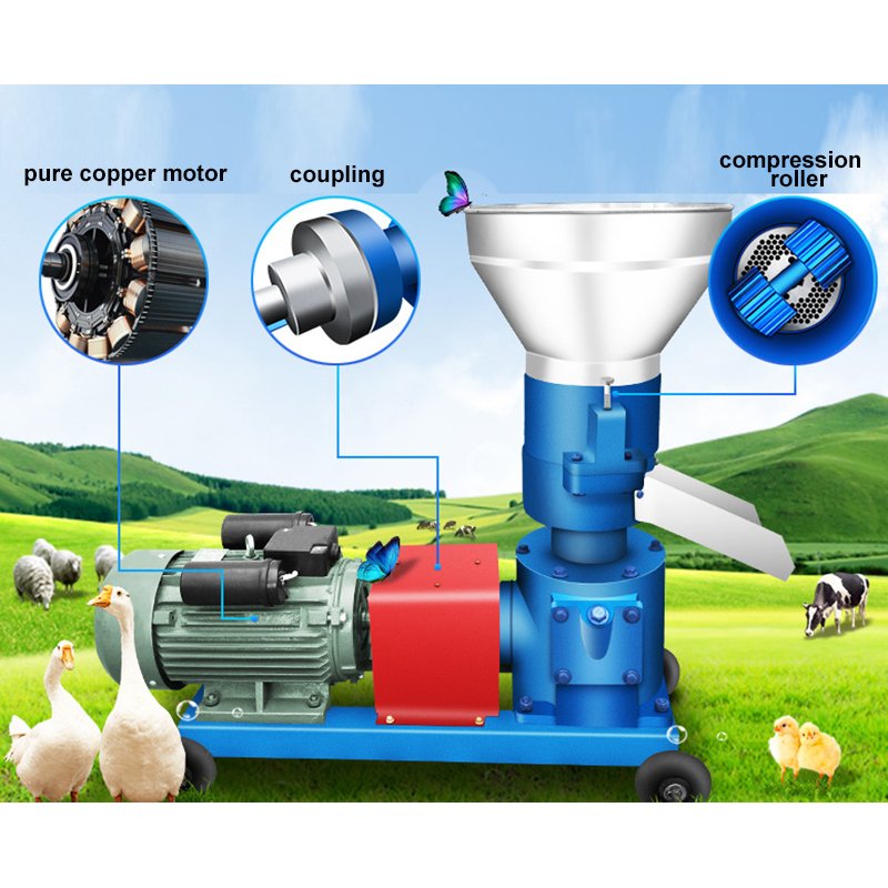 Animal Sinking Pellet Feeding Pellet Making Machine Pigs Rabbits Chickens Ducks Fodder Feed Processing Machines