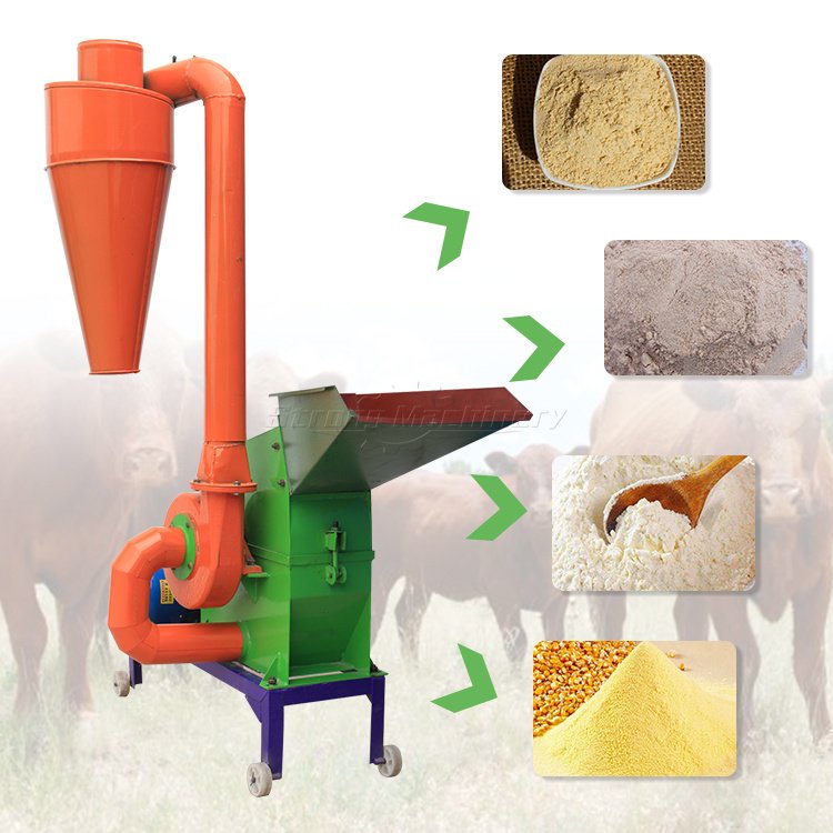 Factory price mini home use wheat flour milling machine flour mill rice grinder hay chopping straw crusher grain grinder