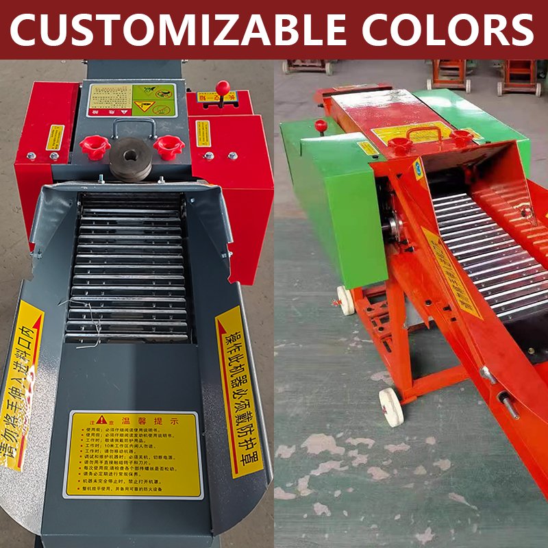 Straw Silage Machine Feed Processing Machines Paddy Straw Cutting Grass Chopper Animal Feed Chaff Cutter Crusher Machine