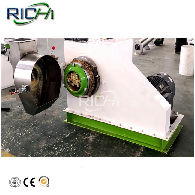 RICHI Stainless Steel 1-2 T/H Grass Peanut Shell Maize Animal Feed Pellet Machine Price