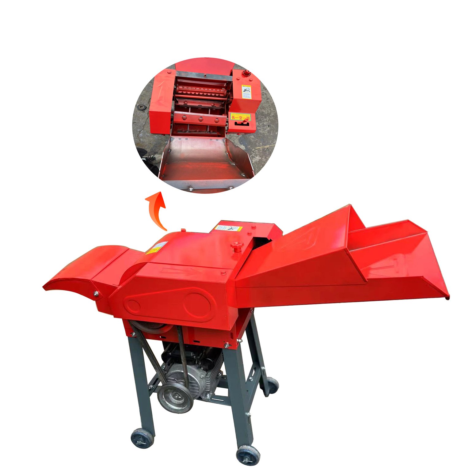Farm use 1ton/h chaff cutter machine animal feed grass chopper machine electric mini chopper