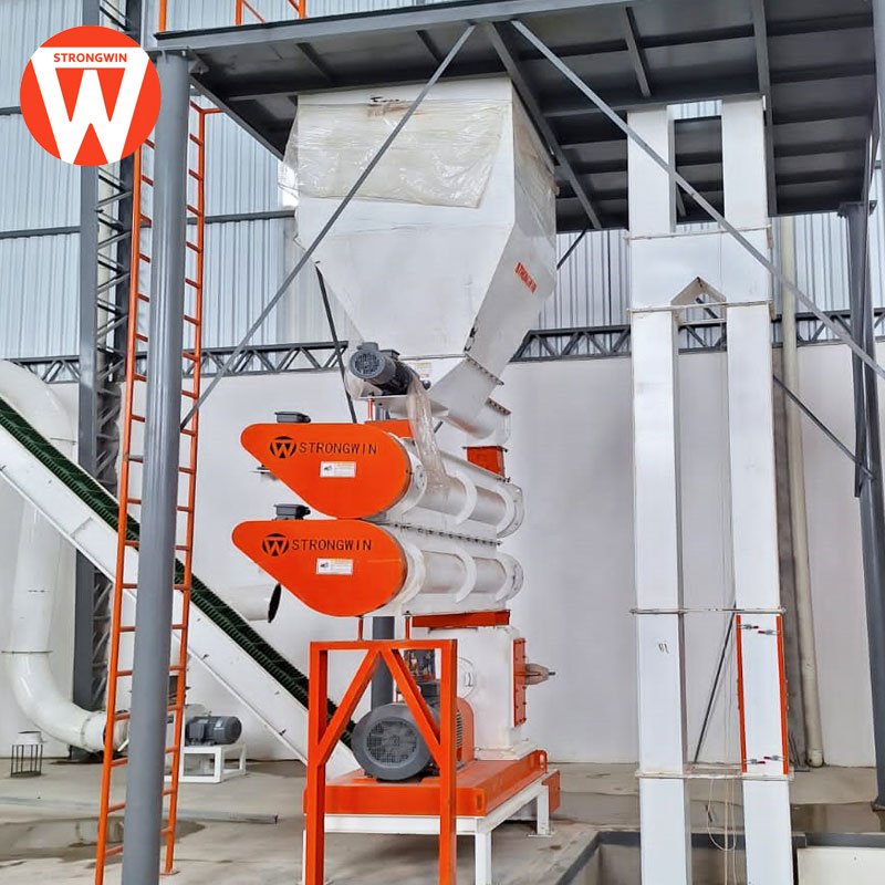 automatic 2-3TPH animal feed pellet machine poultry livestock chicken feed mill plant machinery rabbit