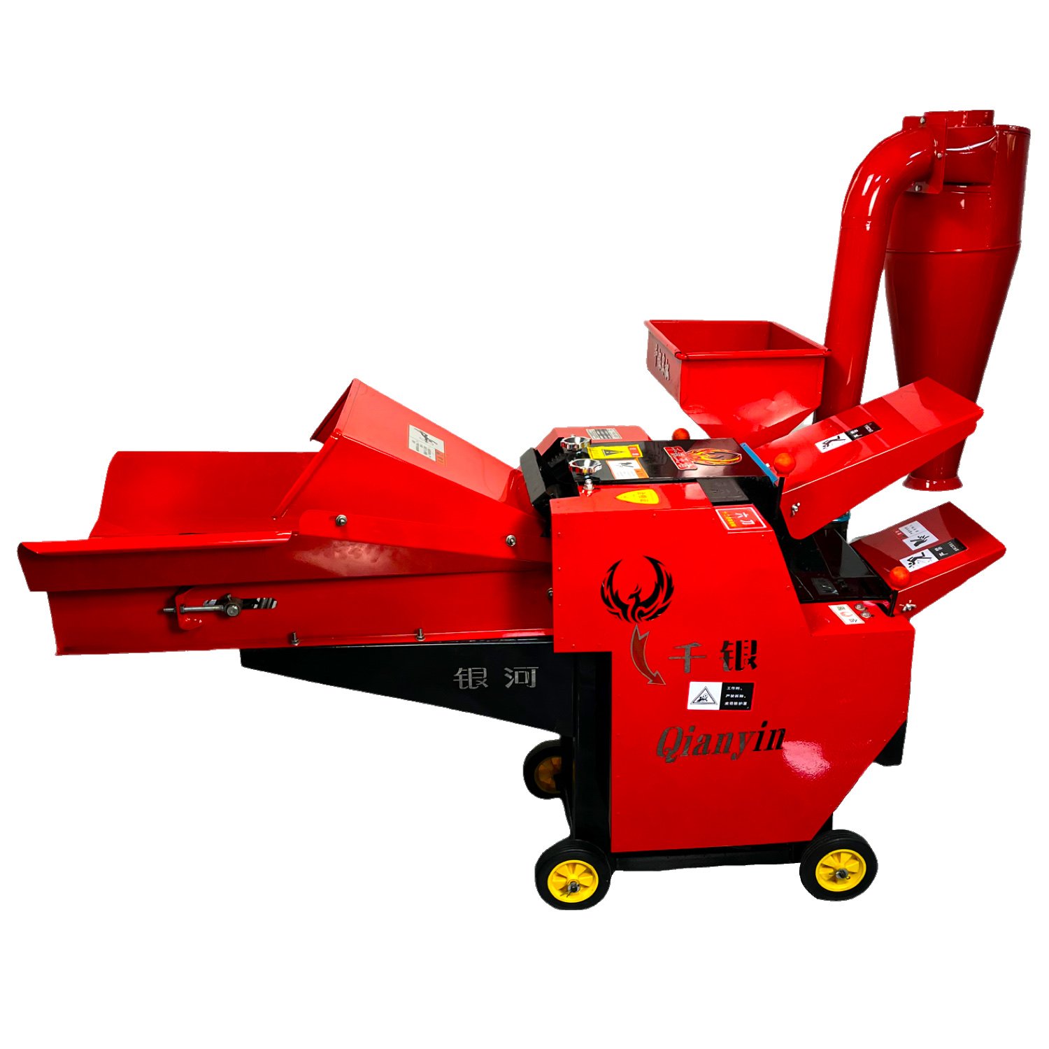Automatic feed conveyor hay grass cutting crushing straw chopper crusher chaff cutter machine for animal feed 4800kg/h