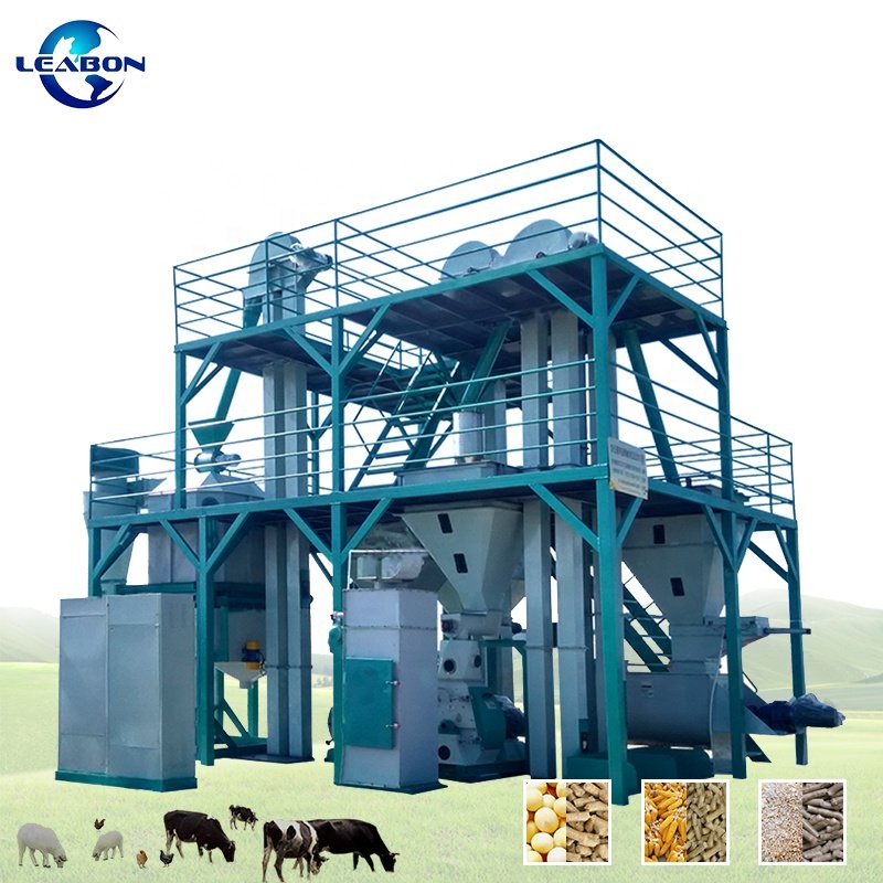 CE 3000kg/h Poultry Feed Pellet Production Line Chicken Feed Pellet Making Machinery Animal Feed Processing Machine