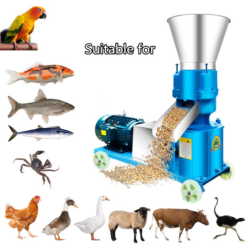 Feed processing machine animal feed poultry chicken fish feed pellet machine 200kg/h