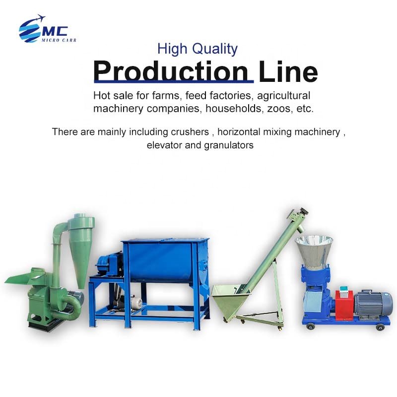 High performance animal fish feed production Feed Pellet processing making machines Production line with factory direct sale