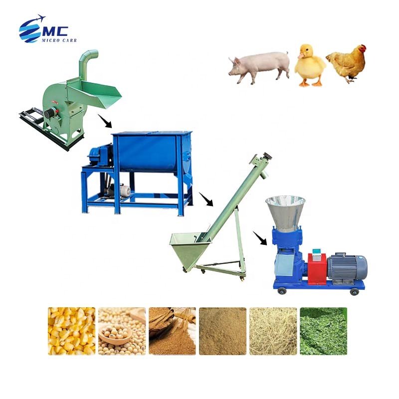 High performance animal fish feed production Feed Pellet processing making machines Production line with factory direct sale