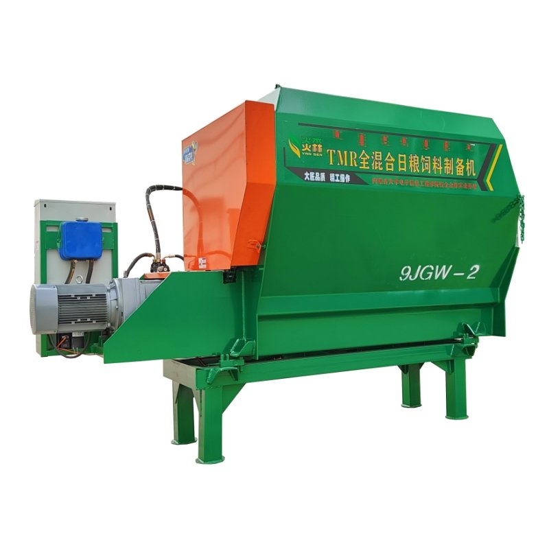 Manufacturer's horizontal TMR cow and sheep feed mixing machine, dry and wet dual-purpose feed automatic mixing machine