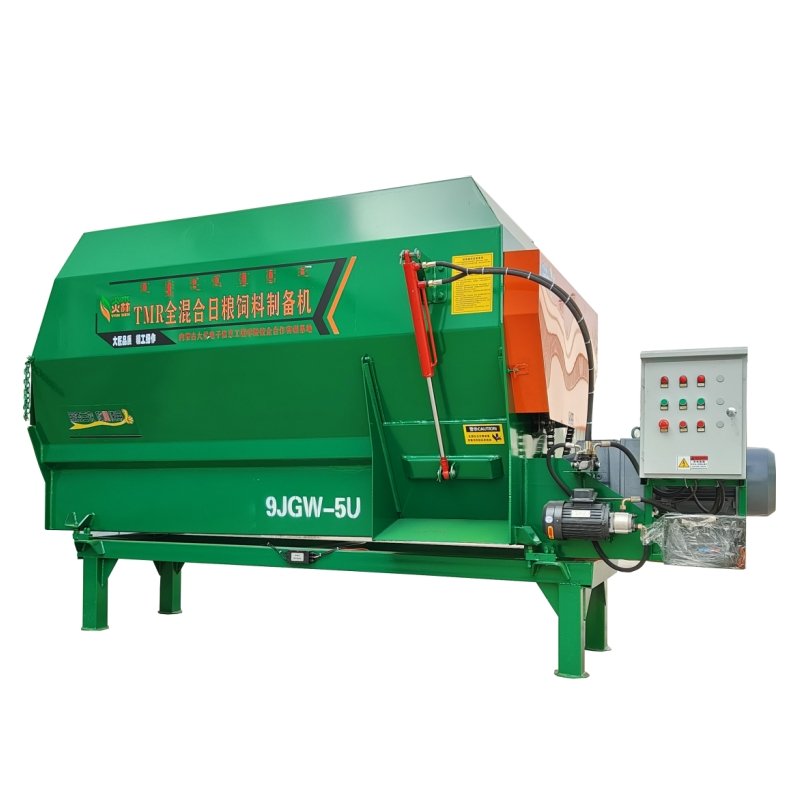 Manufacturer's horizontal TMR cow and sheep feed mixing machine, dry and wet dual-purpose feed automatic mixing machine