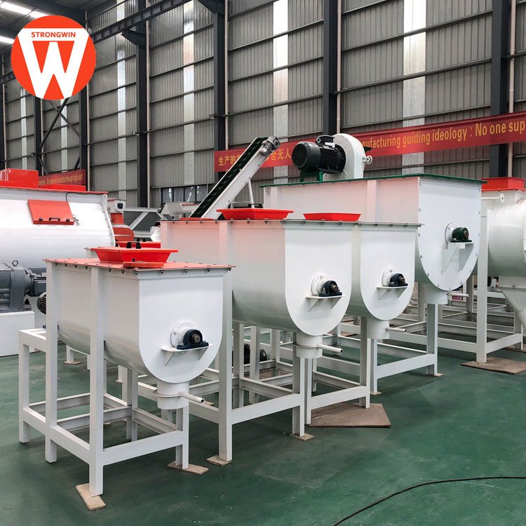 automatic small batch hen animal fodder chicken feed mixer equipment chicken animal mixing machine for animal feed