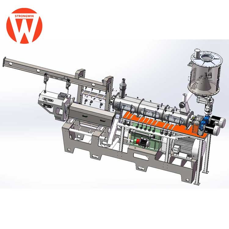 animal floating fish feed pellet making extruder machine