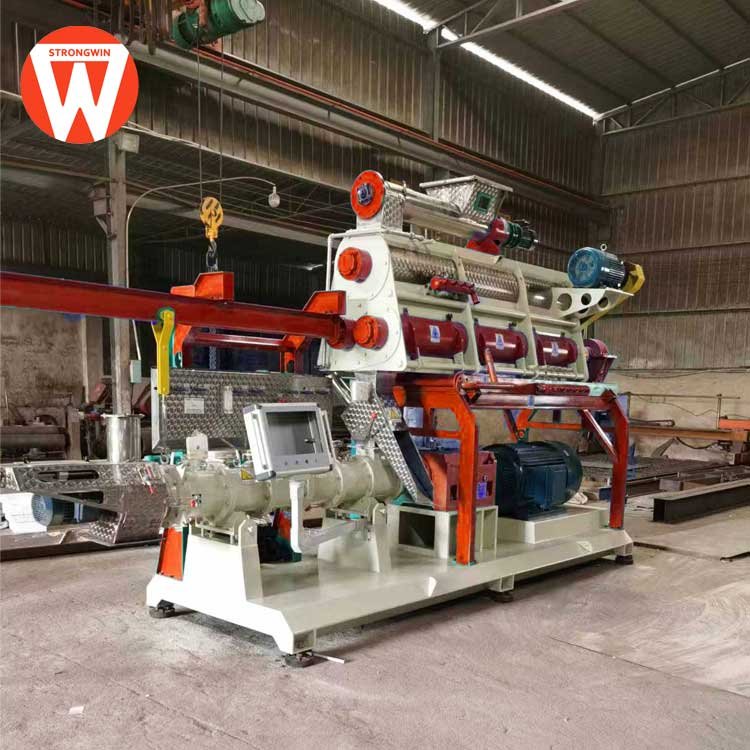 animal floating fish feed pellet making extruder machine