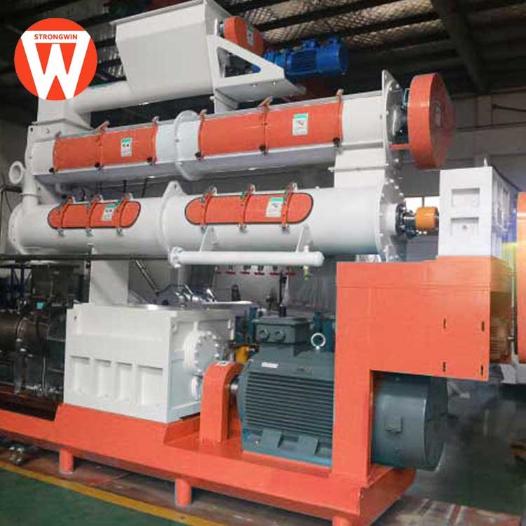 animal floating fish feed pellet making extruder machine