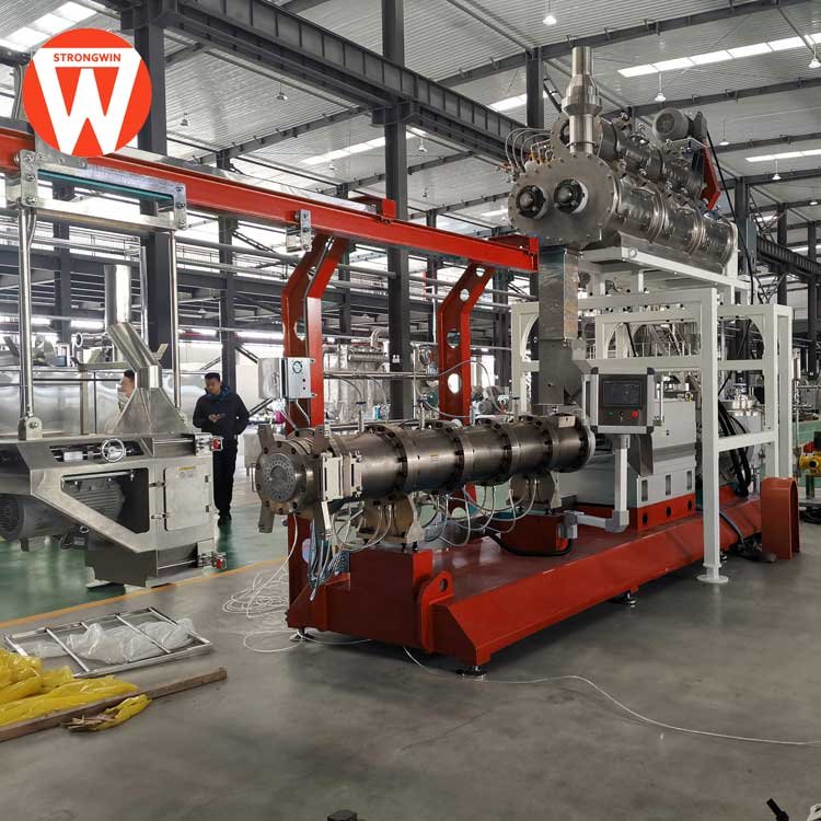 animal floating fish feed pellet making extruder machine
