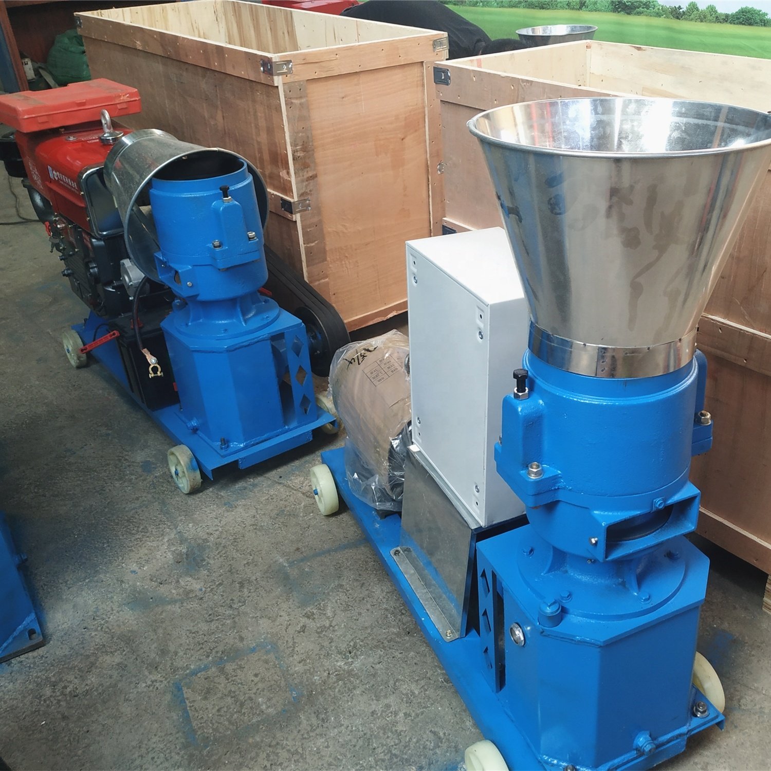 Model 210 Flat Die Pellet Making Machines for Animal Feed Zambia Chicken Pig Feed Pellet Mill Machine