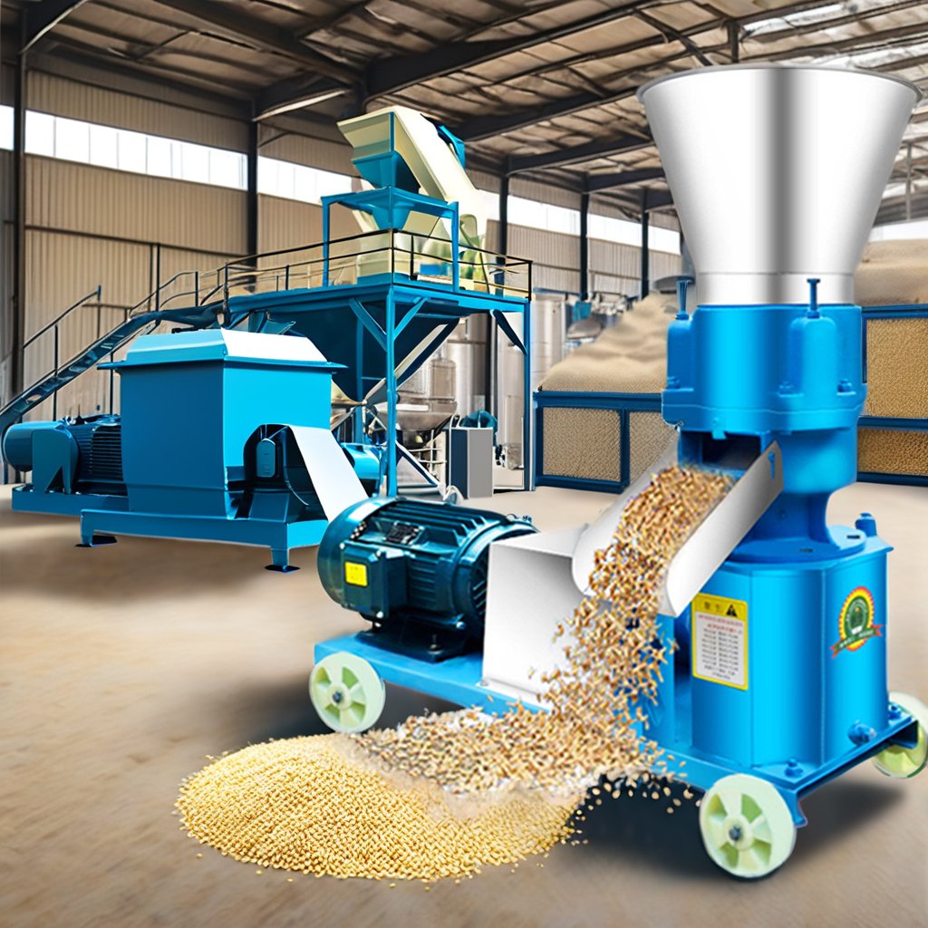 High Productivity Automatic Poultry Feed Processing Machinery Used Animal Feed Pellet Chicken Feed Milling Machine Farm Plant