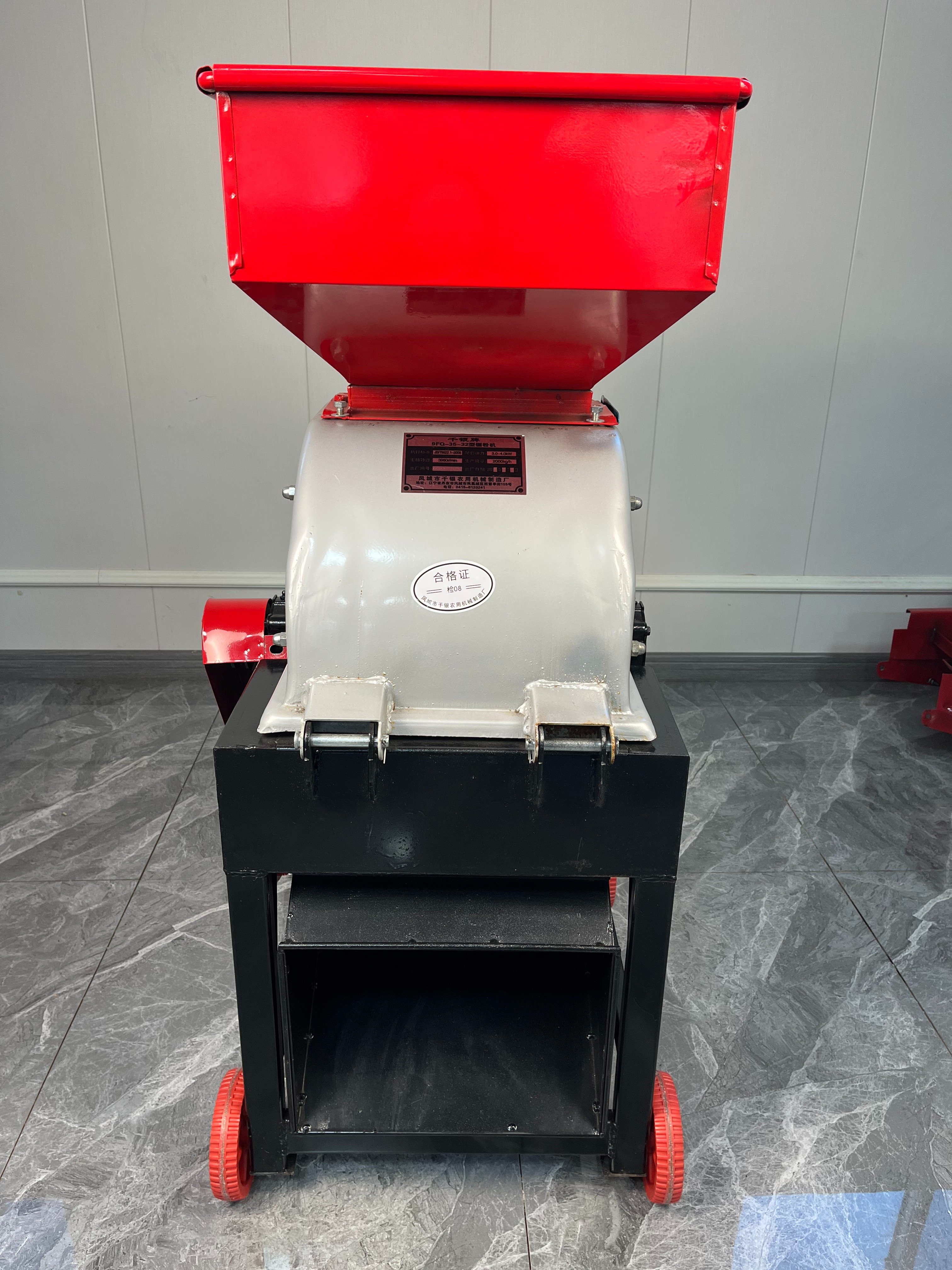 Livestock feed processing machine corn grain maize hammer mill crusher machine animal feed milling machine 850 kg/h