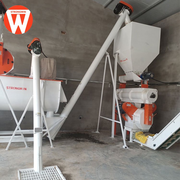 2t/h small animal feed pellet machinery mash feed plant feed making machine