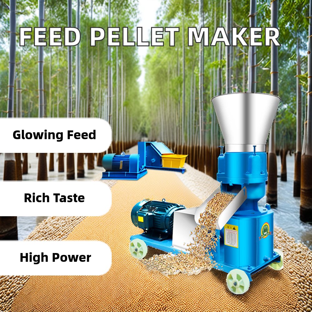 High Productivity Animal Feed Pellet Making Machine Used Poultry Chicken Feed Milling Machinery Engine Gear Core Farms Plants