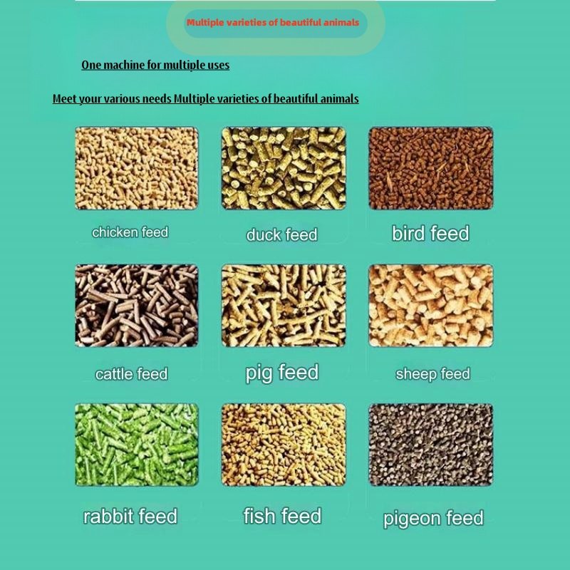 Agricultural equipment animal feed processing machinery for chicken farm forage chicken feed pellet machine feed granulator