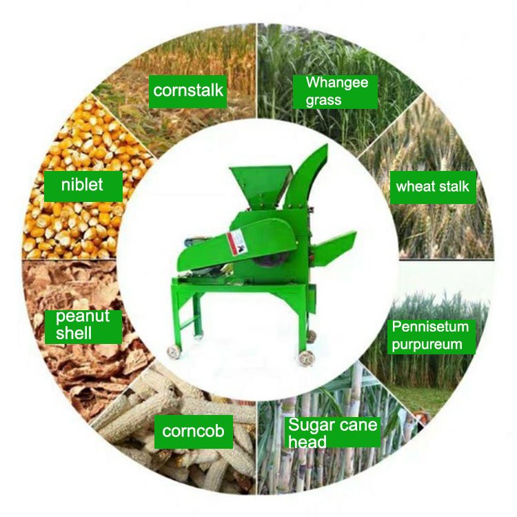 Animal Feed Processing Grass Cutting Machine Corn Straw Chopper Corn Grinder Chaff Cutter Machine For Animal Feeds
